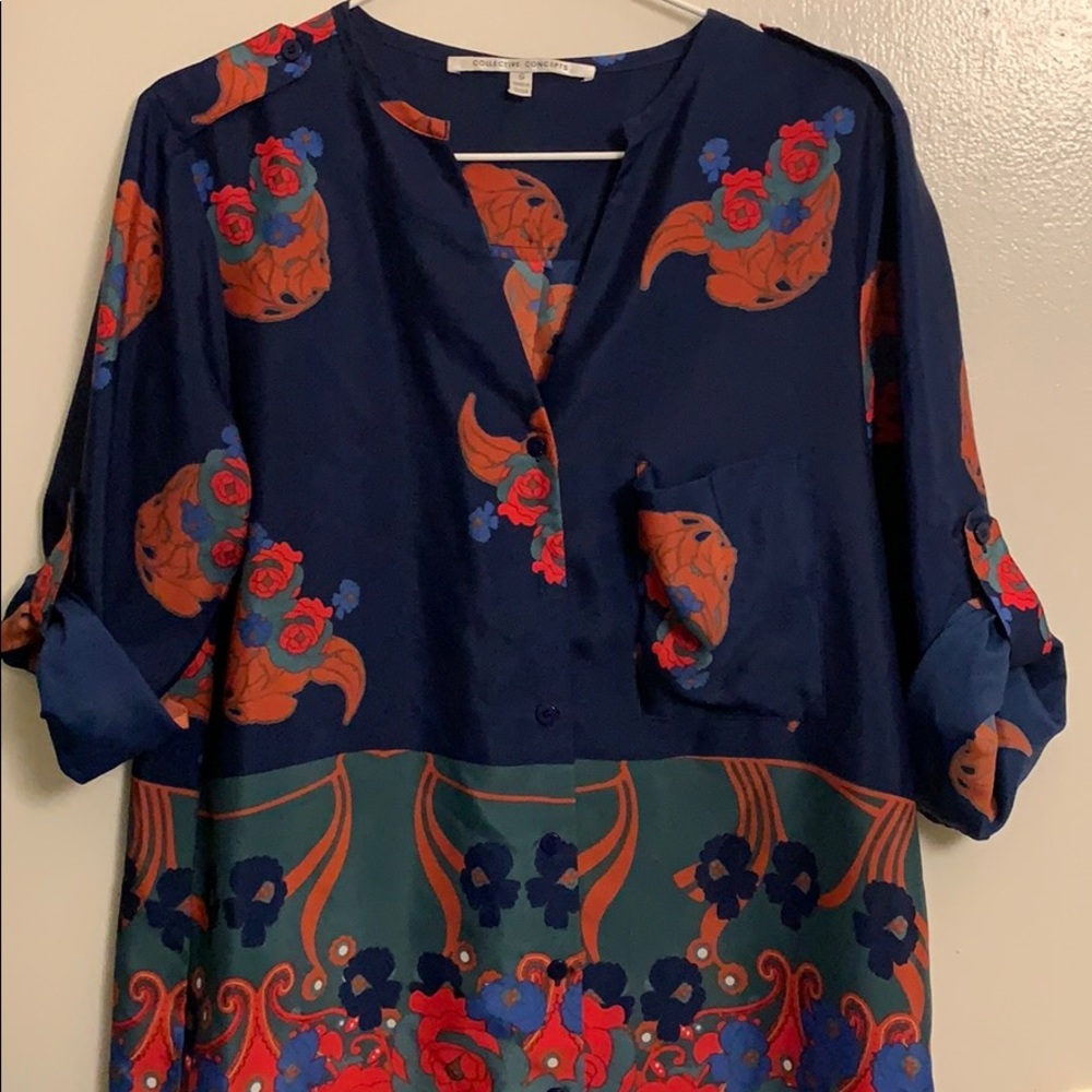 Vividly colored tunic